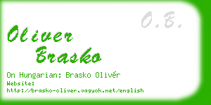 oliver brasko business card